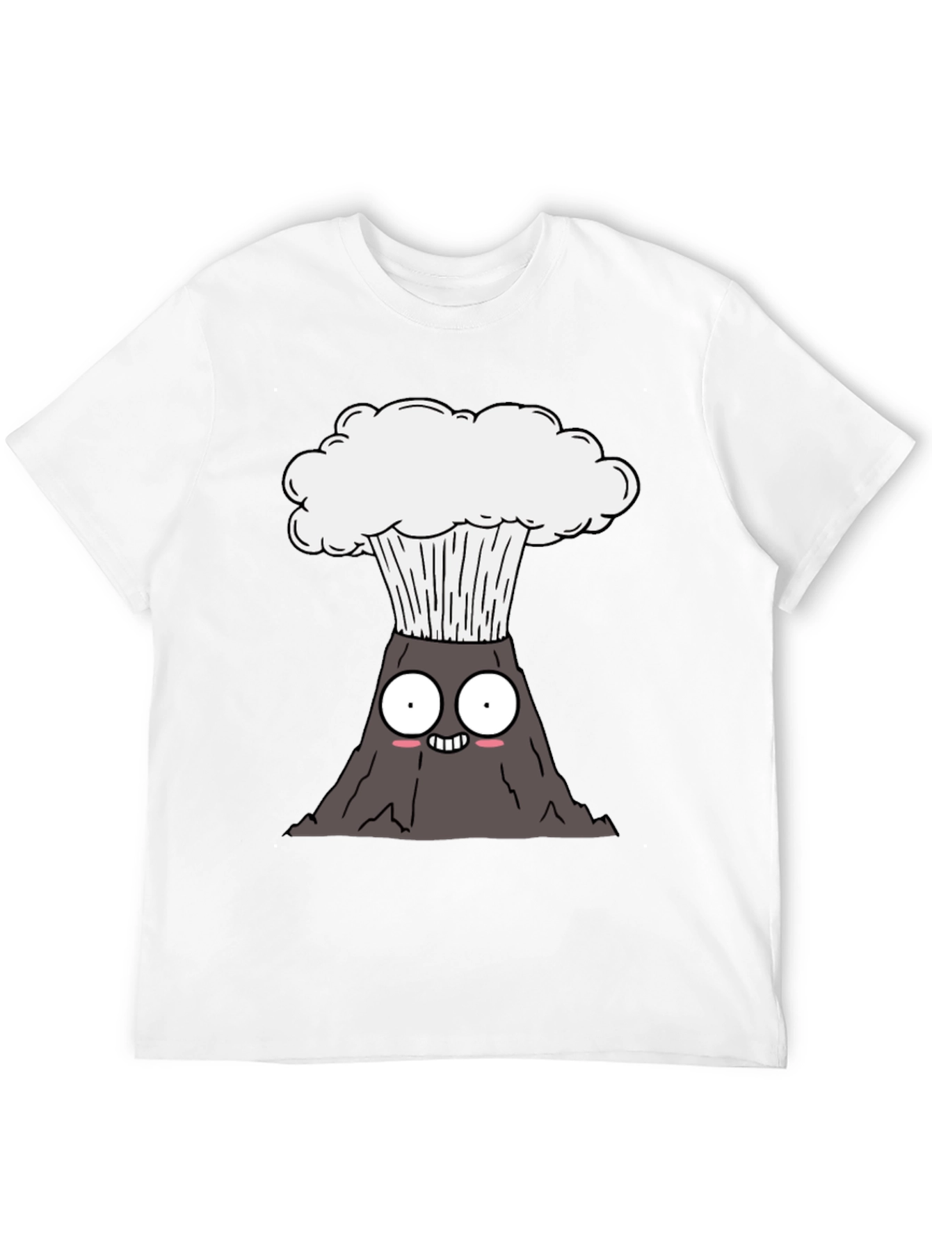 Black Kawaii Volcano Explosion T-Shirt - Black view 12