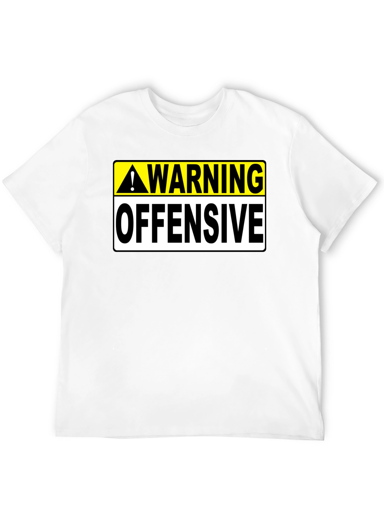 Black Warning Offensive Graphic T-Shirt view 12