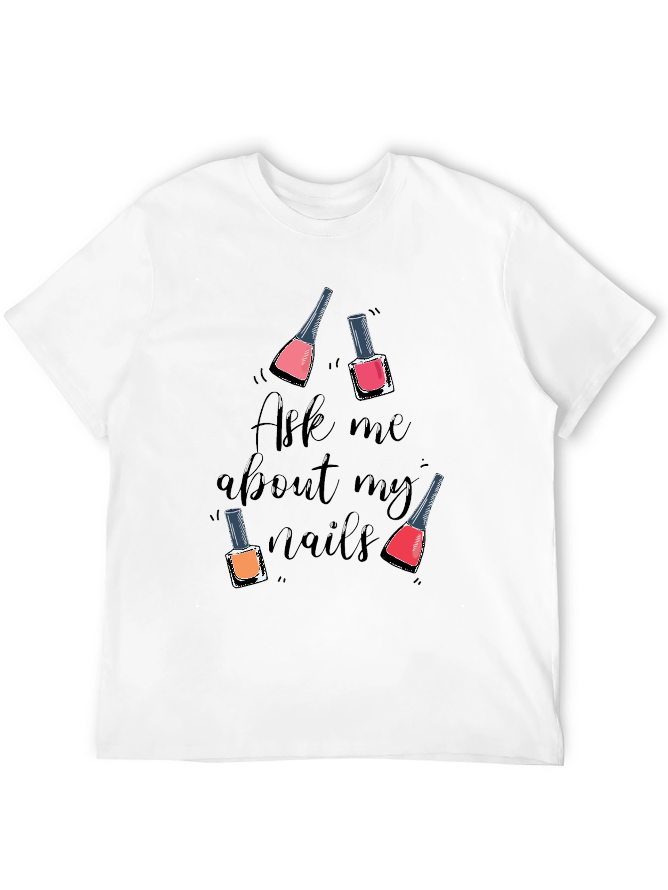 Black Nail Polish Graphic Tee - Ask Me About My Nails! view 12
