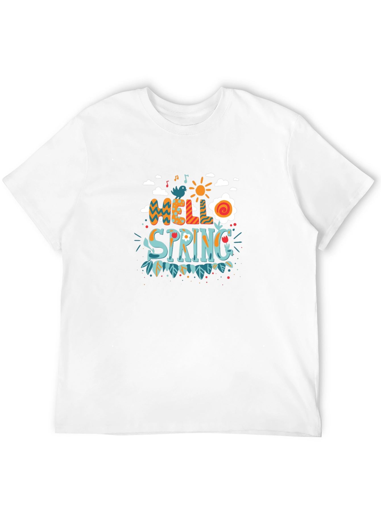 Hello Spring Graphic Tee - Black - 12