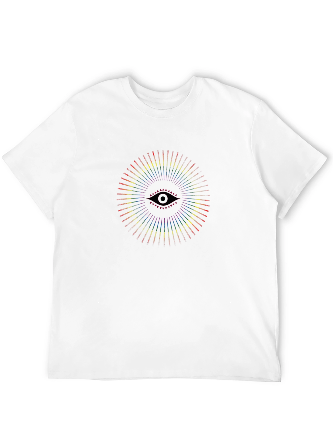 Black Eye Mandala Graphic Tee - Unisex Black T-Shirt view 12
