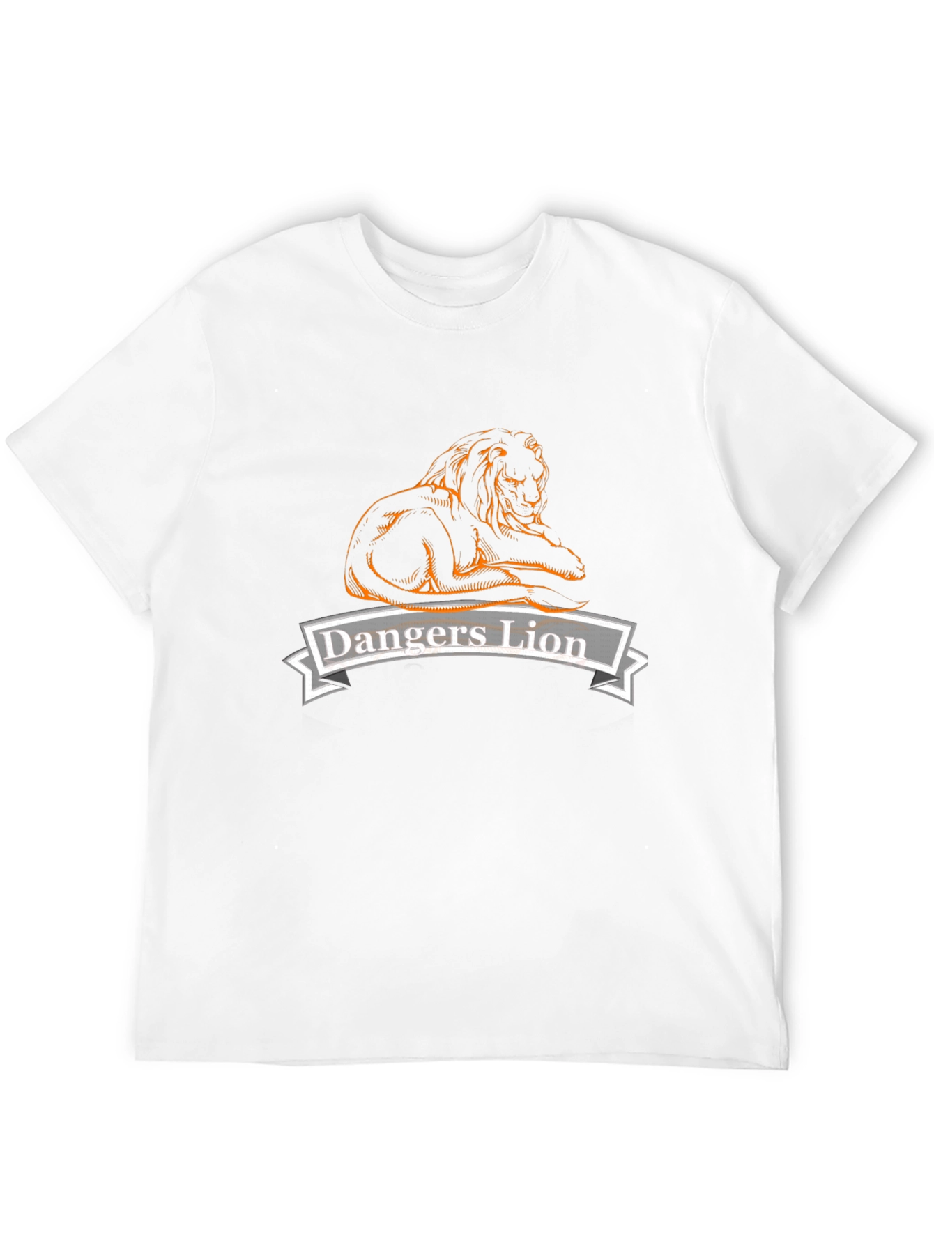 Black Dangers Lion Graphic Tee - Black Cotton Casual Shirt view 12