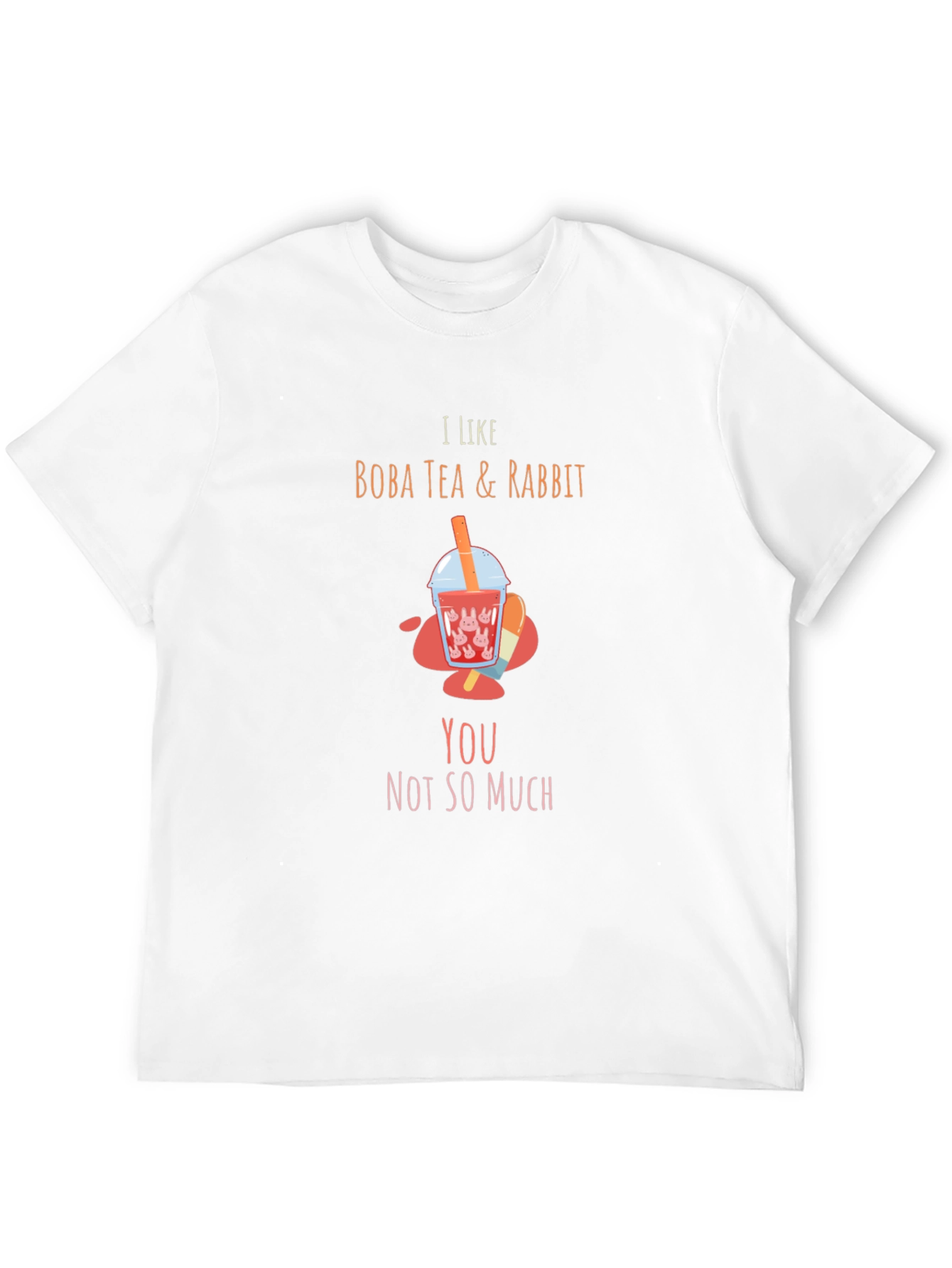 Black Boba Tea & Rabbit T-Shirt: I Like Boba, Not You! view 12