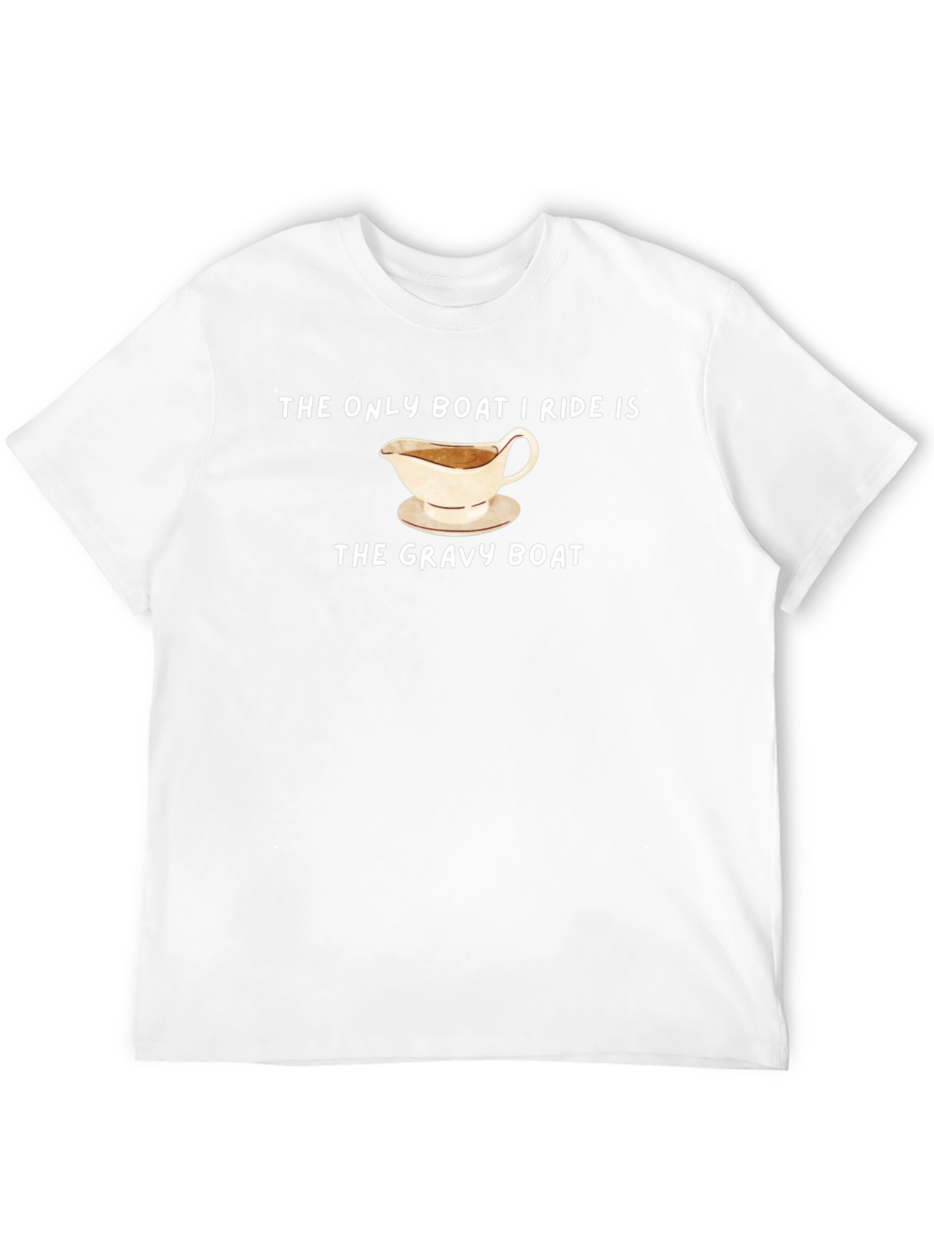 Black Funny Gravy Boat T-Shirt view 12