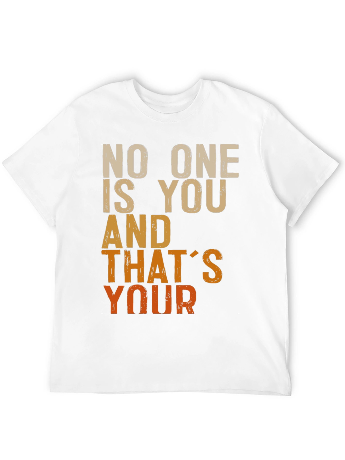 Black Unique Graphic T-Shirt: "No One Is You And That's Your"  view 12