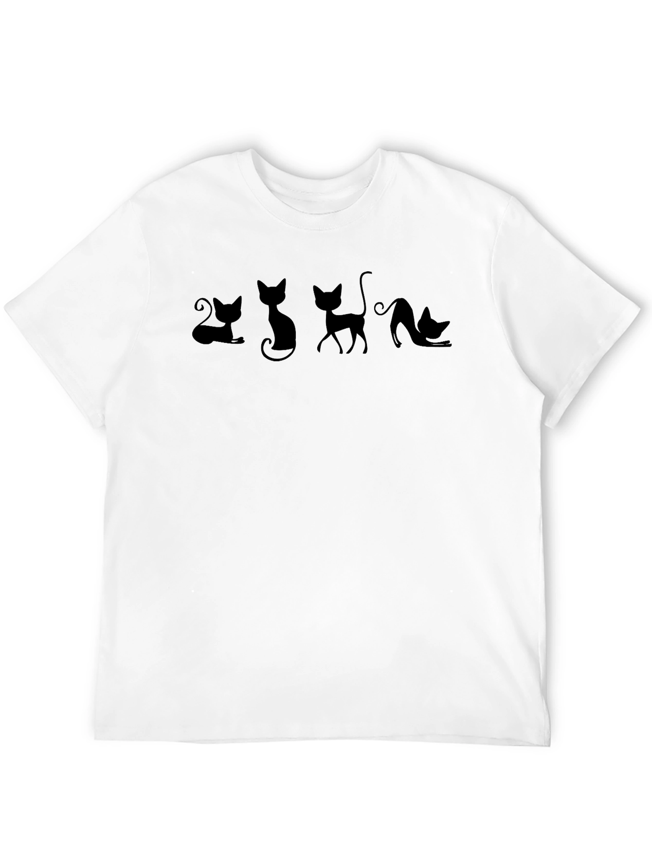Black Black Cat Silhouette T-Shirt view 12
