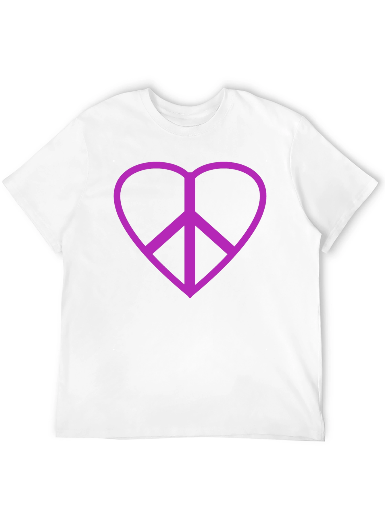 Black Peace Heart T-Shirt - Black Cotton Blend view 12