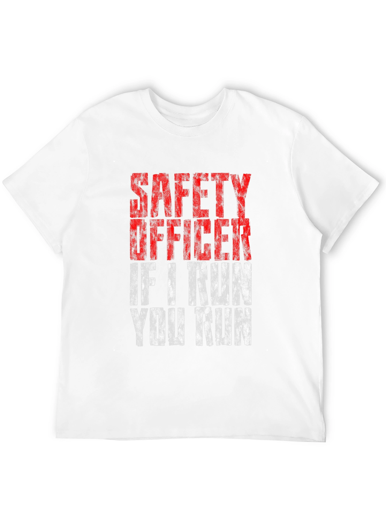 Black Safety Officer - If I Run You Run T-Shirt view 12