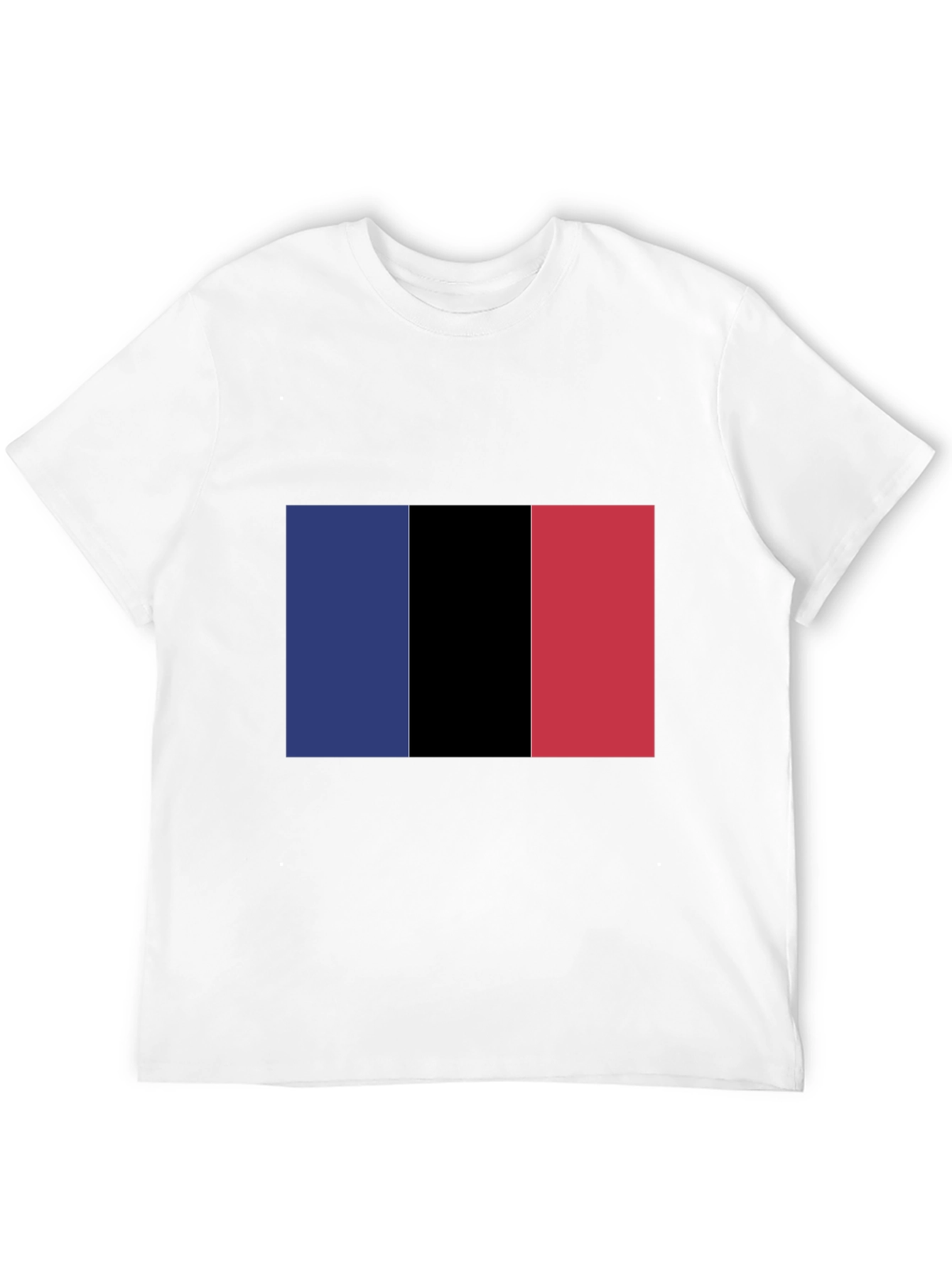 Black Graphic Tee with Vertical Color Block Design view 12