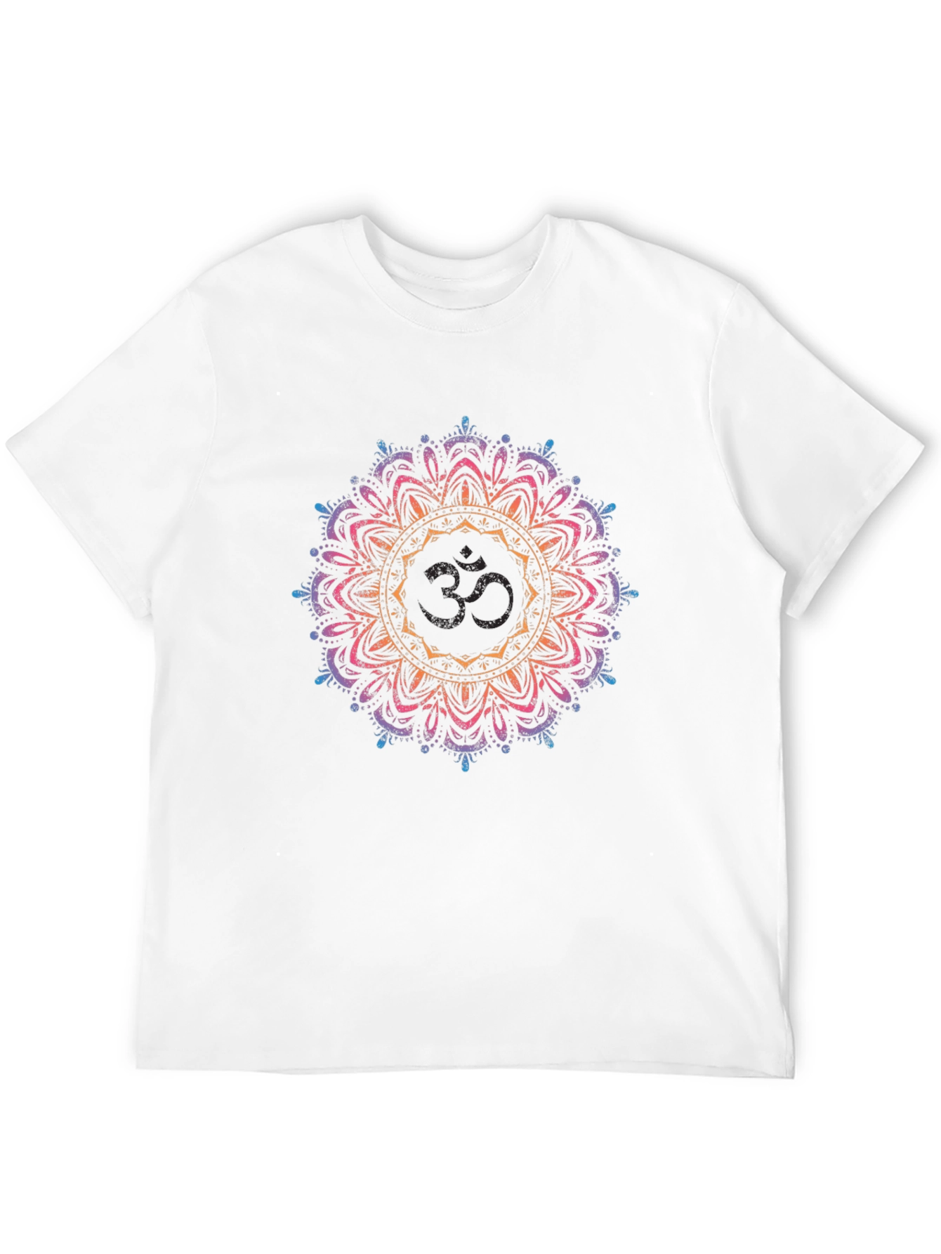 Om Mandala Graphic Tee - Black Cotton Comfort - 12