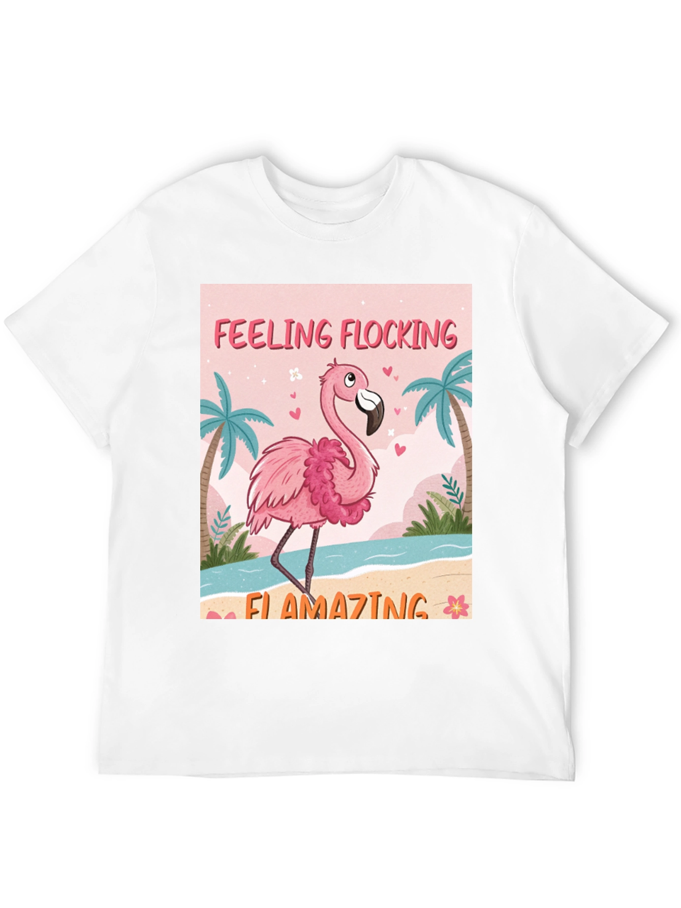 Black Feeling Flocking Flamazing Flamingo Graphic Tee view 12