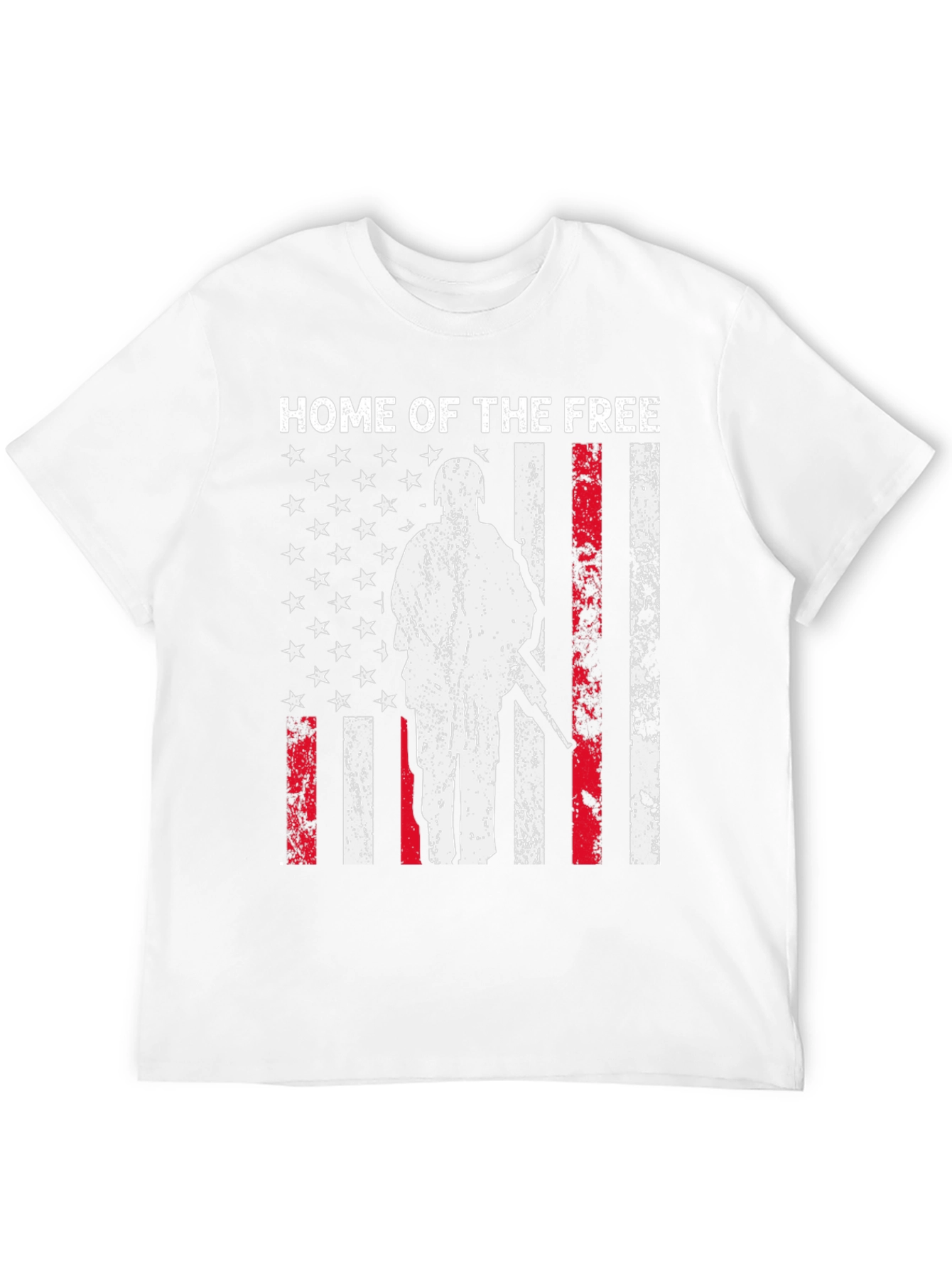 Black Home of the Free Patriotic T-Shirt view 12