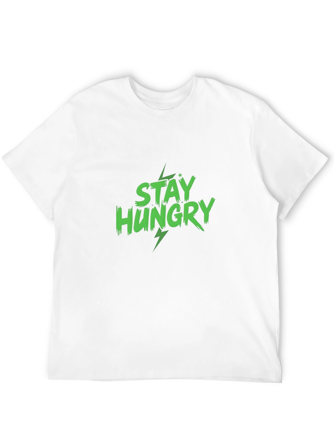 Black Stay Hungry Graphic Print Black T-Shirt view 12