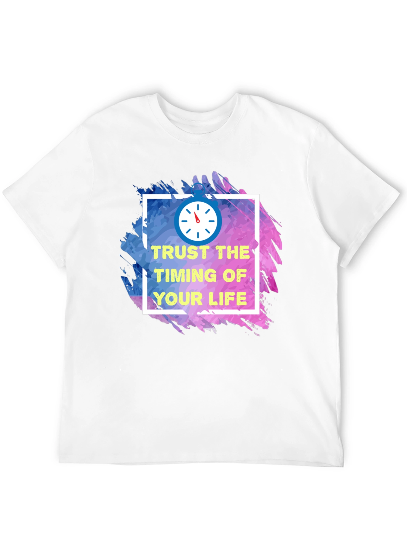 Black Trust the Timing of Your Life T-Shirt view 12
