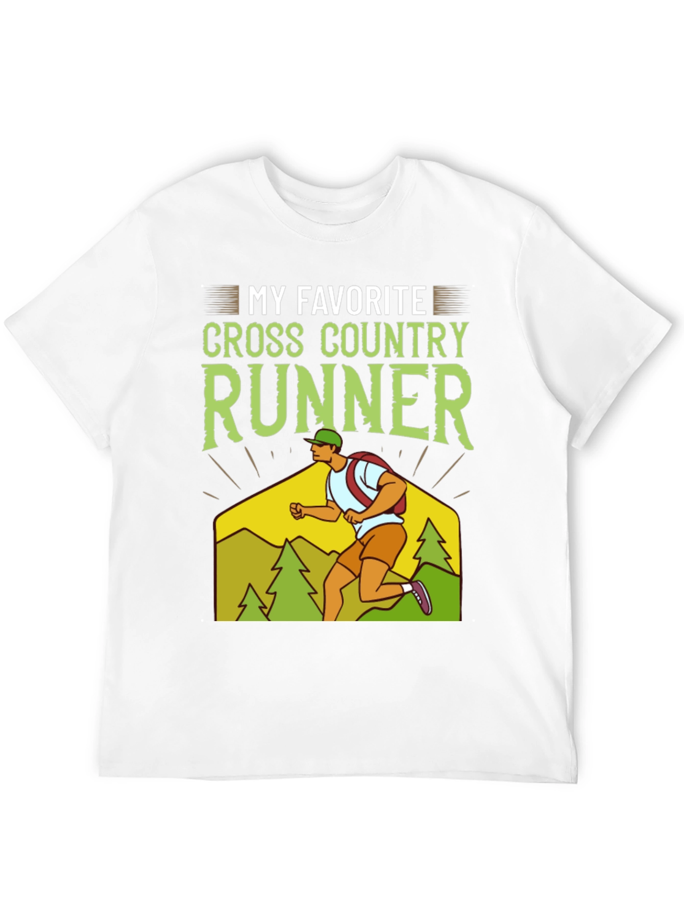 Black My Favorite Cross Country Runner Graphic T-Shirt view 12