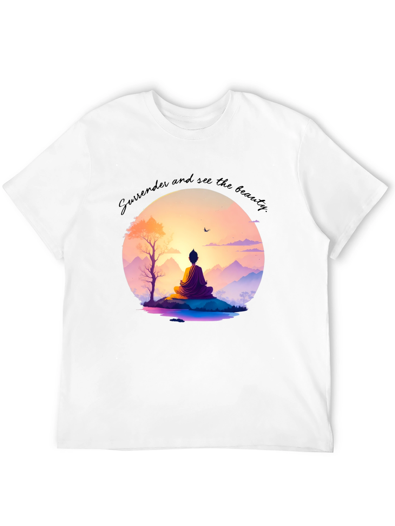 Black Meditative Zen T-Shirt view 12