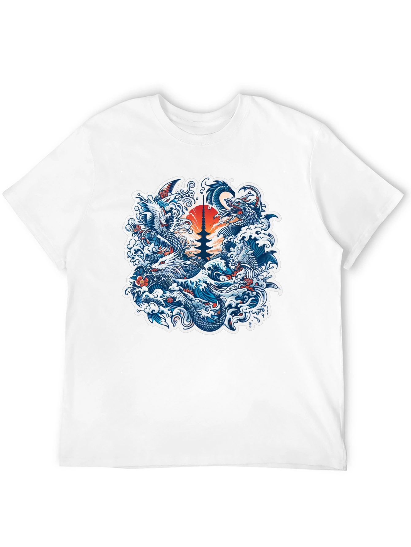 Black Dragon Wave Graphic Tee view 12