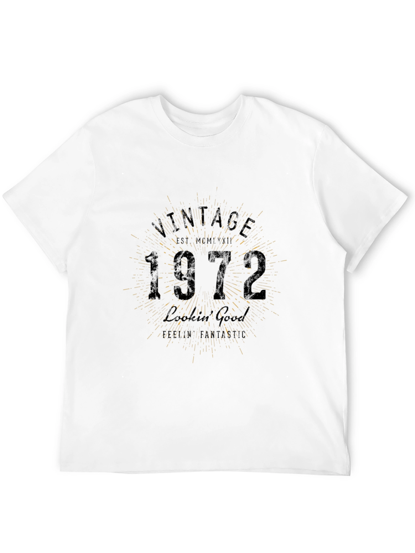 Black Vintage 1972 Lookin' Good T-Shirt view 12
