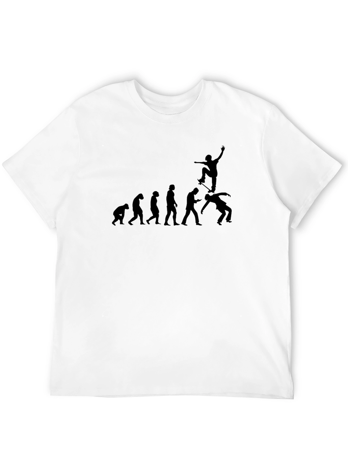 Black Skate Evolution Graphic Tee - Black Cotton T-Shirt view 12