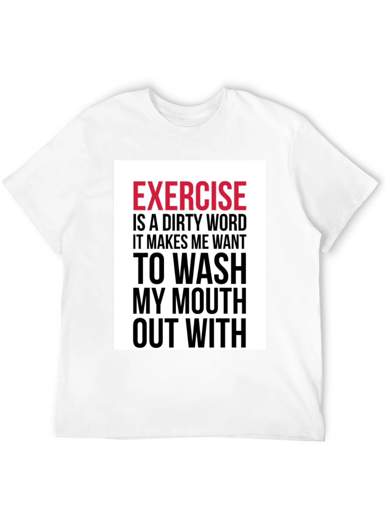 Black Funny Exercise T-Shirt - Dirty Word Graphic Tee view 12
