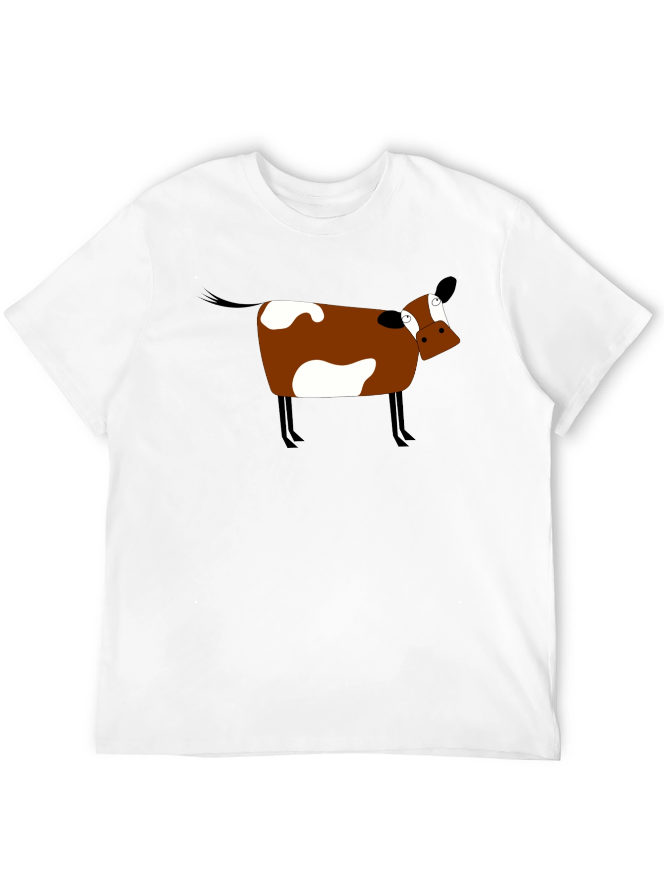 Black Funny Cow Graphic Tee - Black Cotton T-Shirt view 12