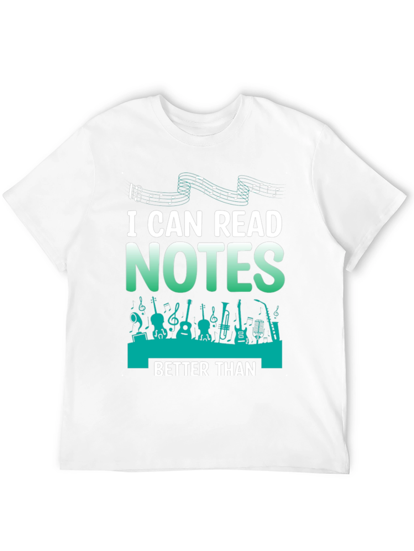 Black Musician T-Shirt: I Can Read Notes Better Than view 12