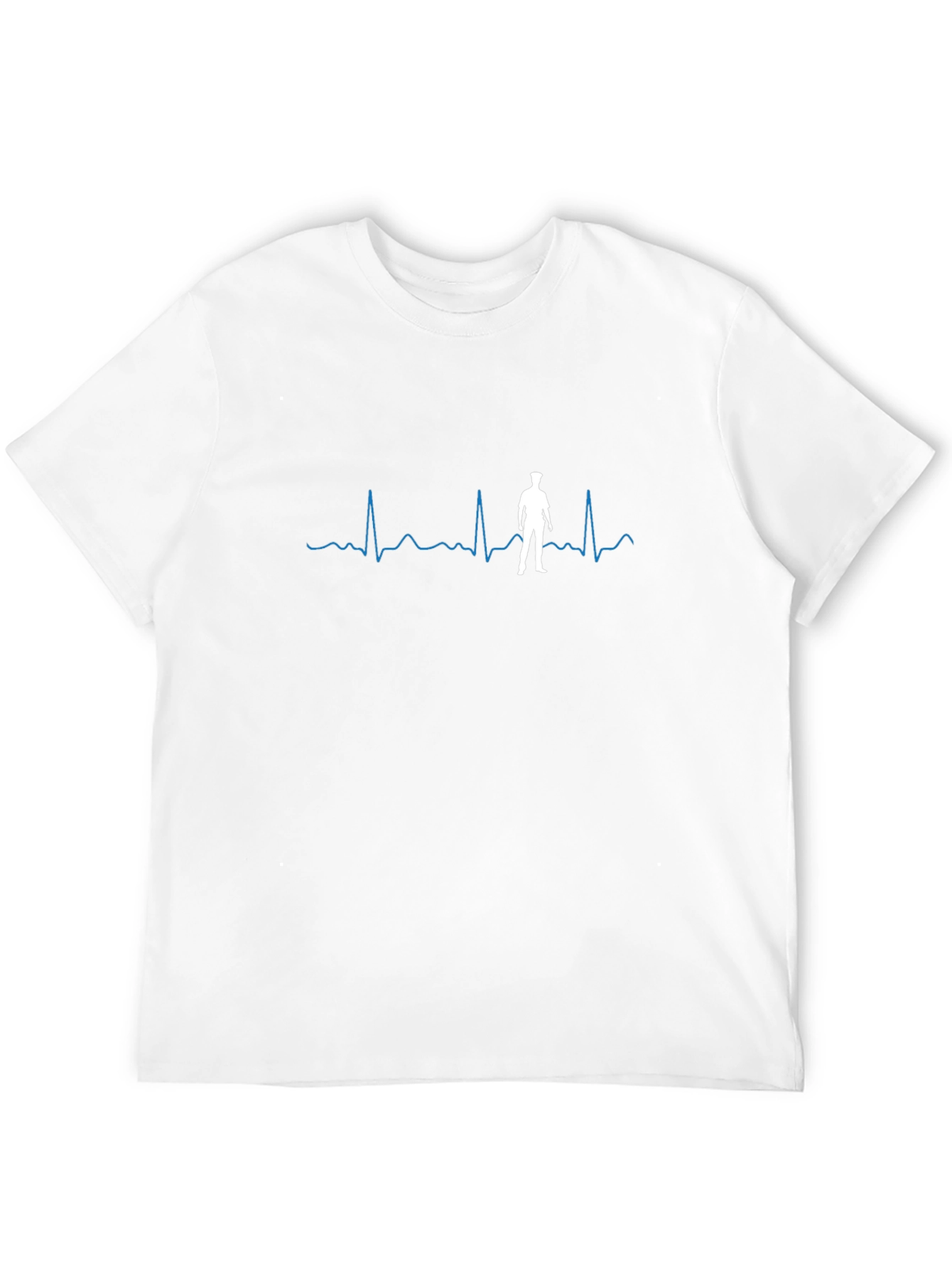 Black Police Officer Heartbeat T-Shirt - Black view 12