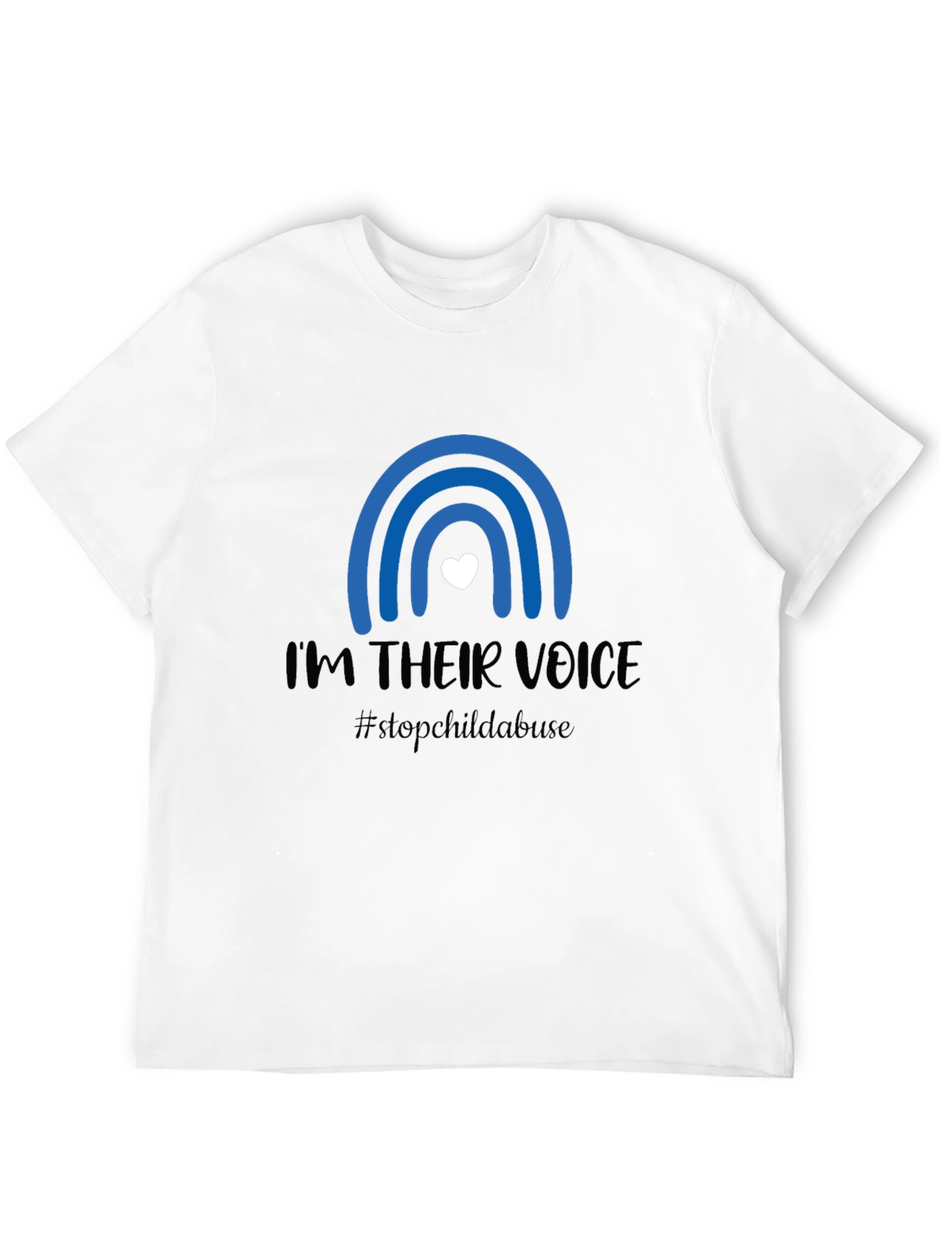 Black I'm Their Voice Stop Child Abuse T-Shirt view 12