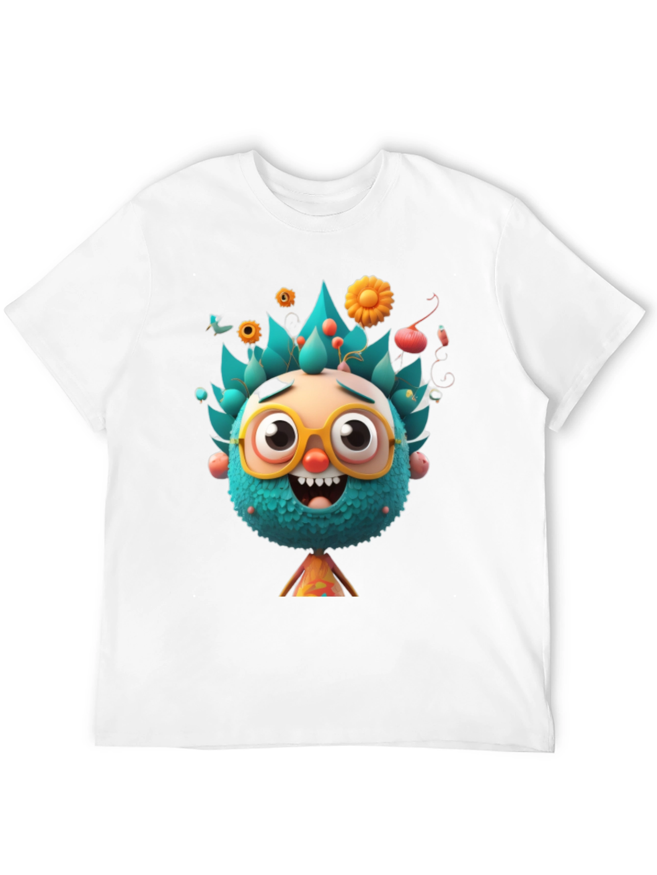 Black Fun Cartoon Character Graphic T-Shirt view 12