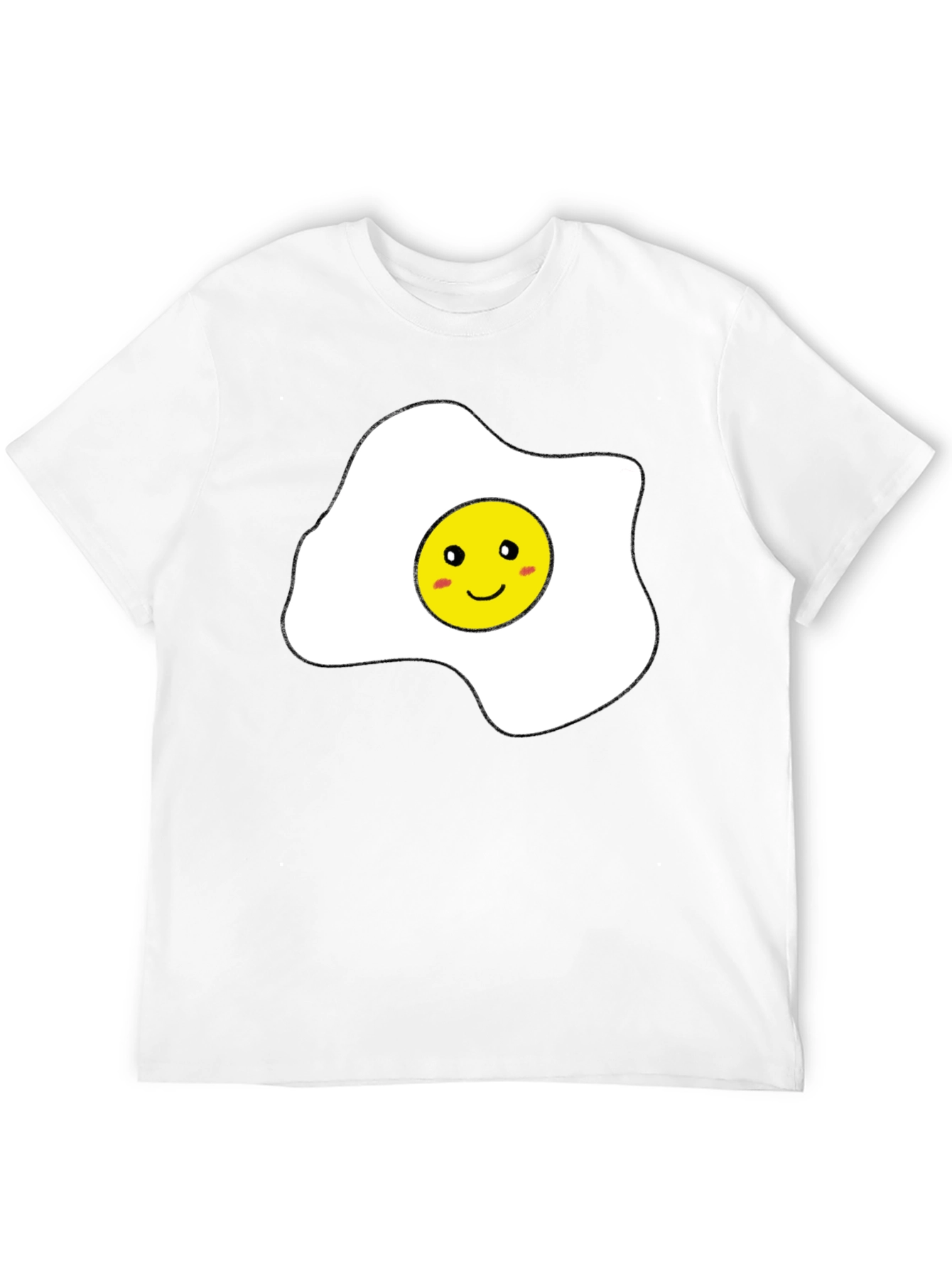 Black Funny Sunny Side Up Egg Graphic T-Shirt view 12