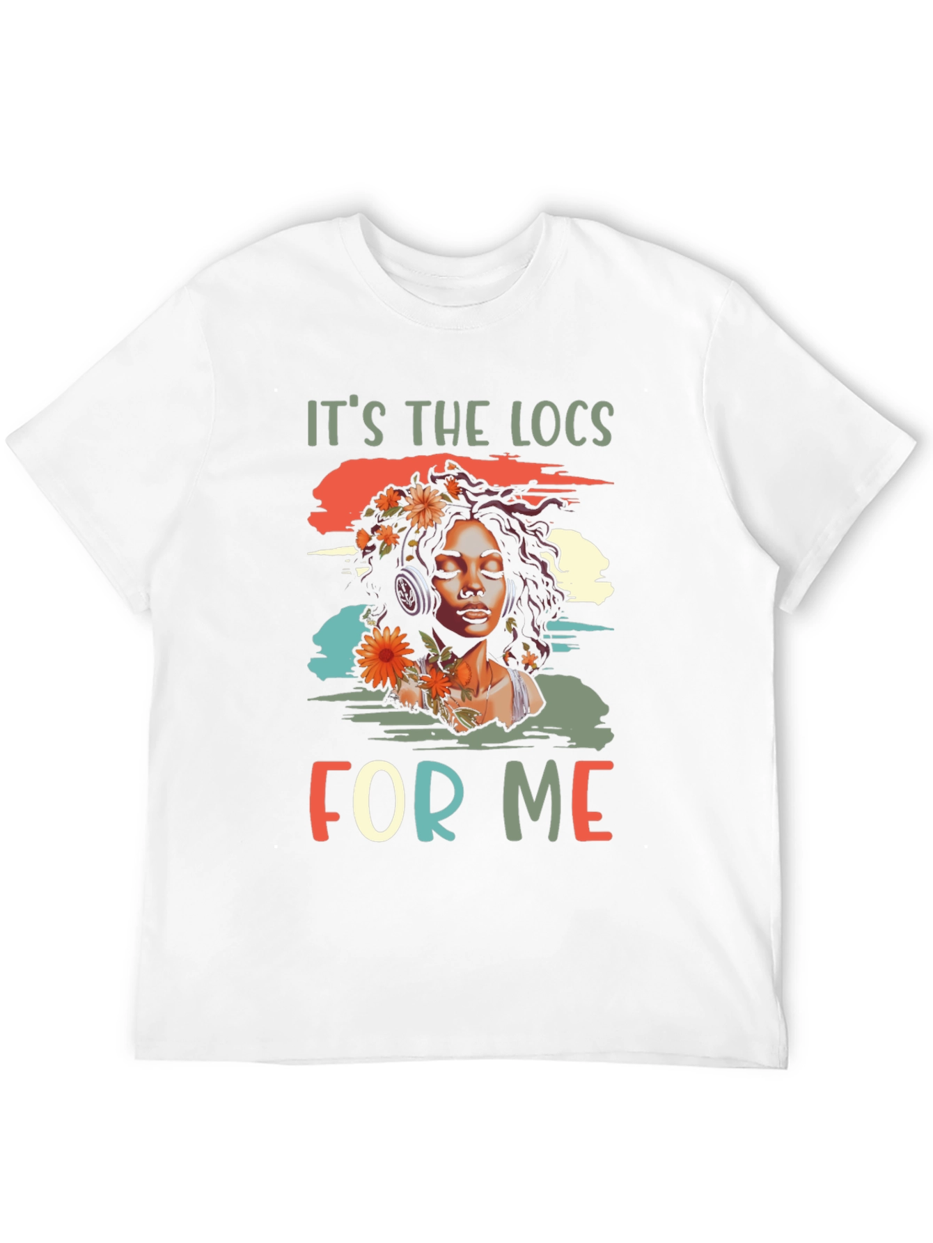 Black It's the Locs For Me Graphic T-Shirt view 12