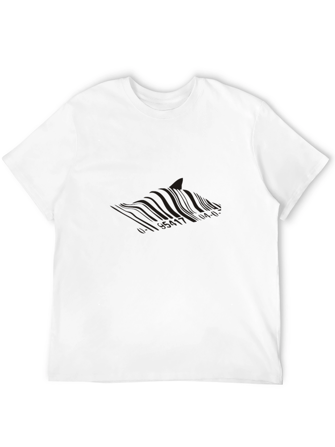 Black Men's Black Graphic Tee - Subtle Wave Design view 12