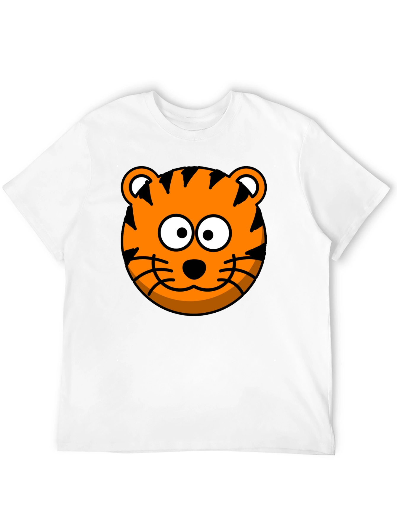 Black Tiger Cartoon Graphic Black T-Shirt view 12