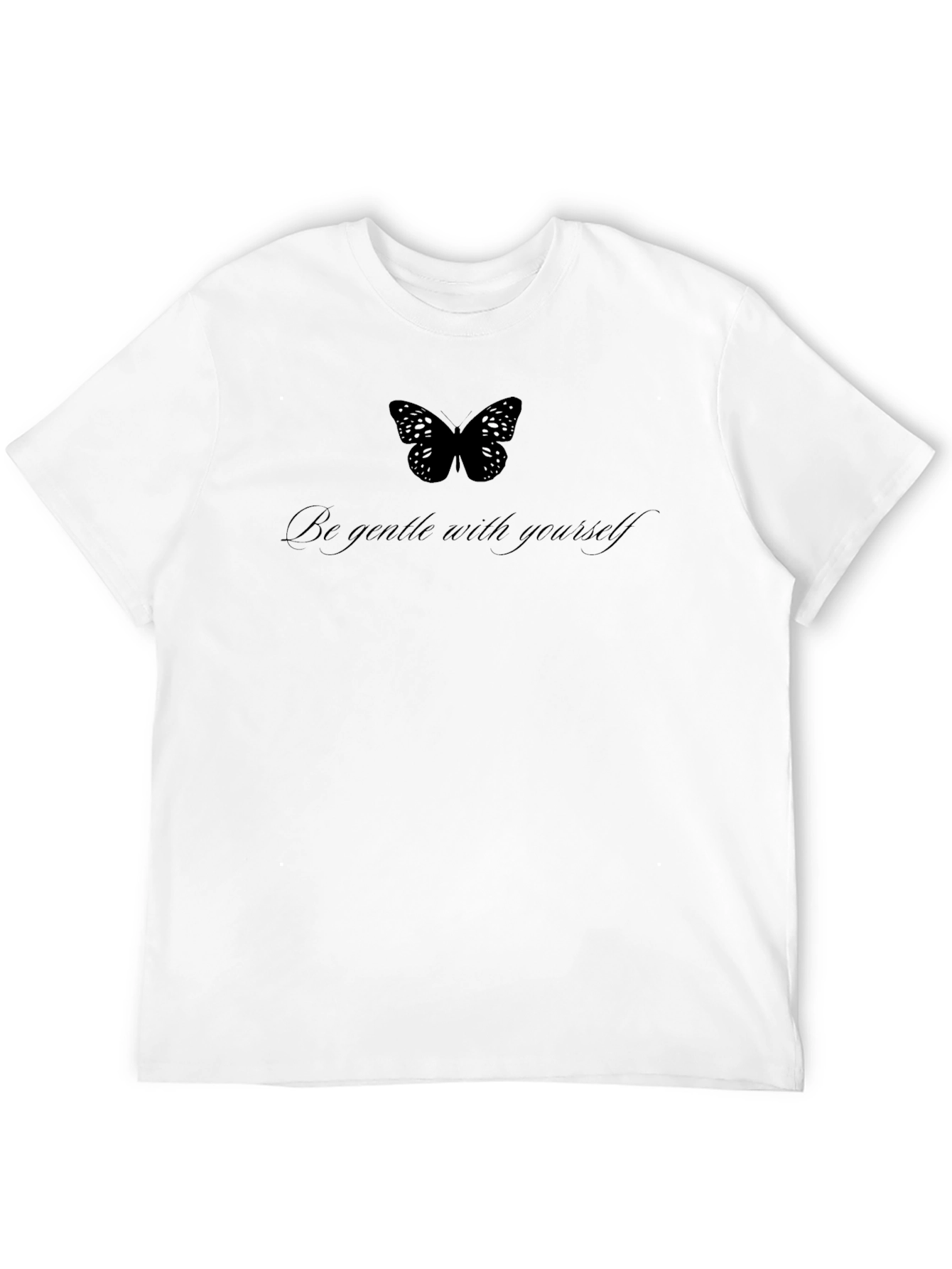 Black Gentle Butterfly Graphic T-Shirt view 12