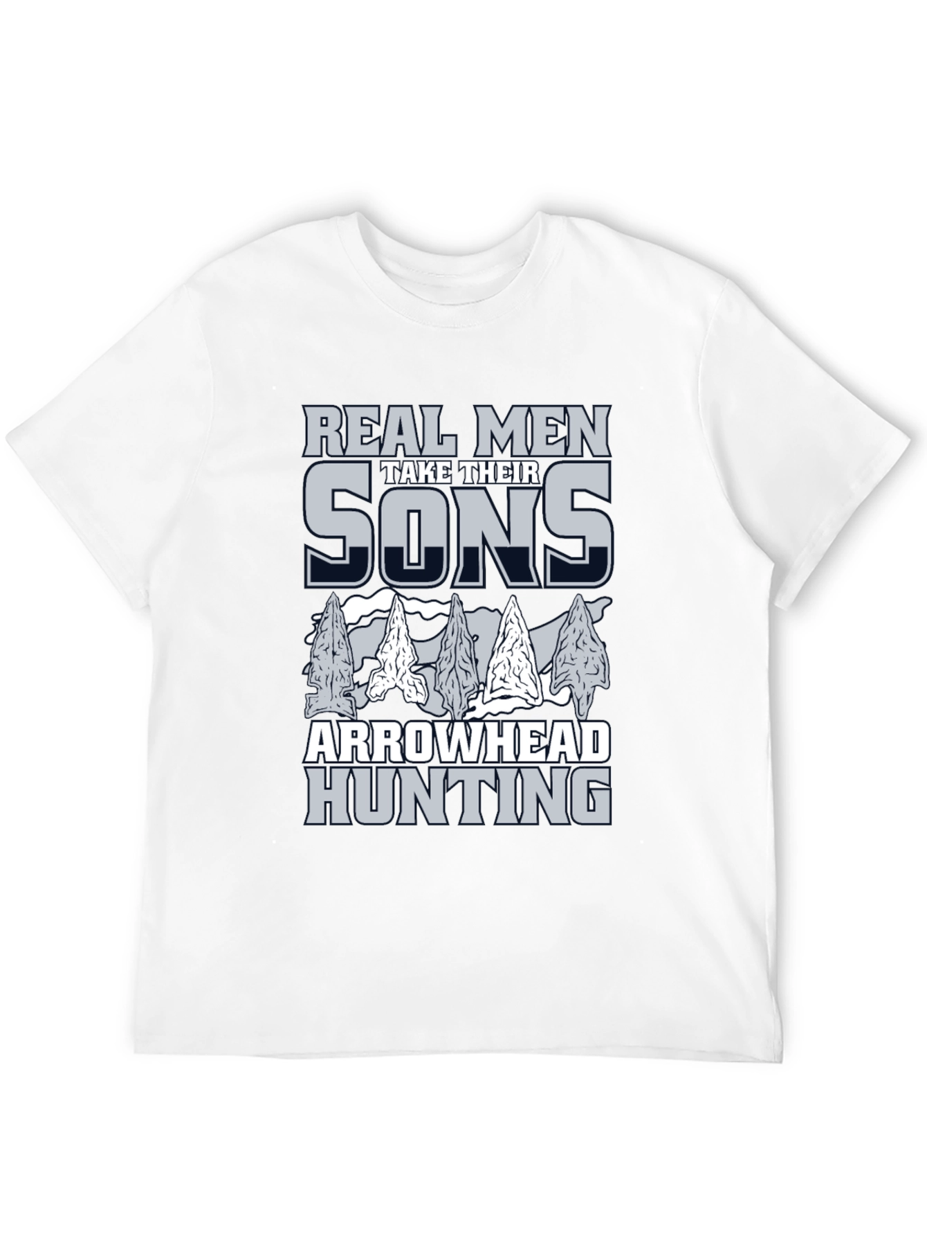 Black Real Men Arrowhead Hunting T-Shirt  view 12