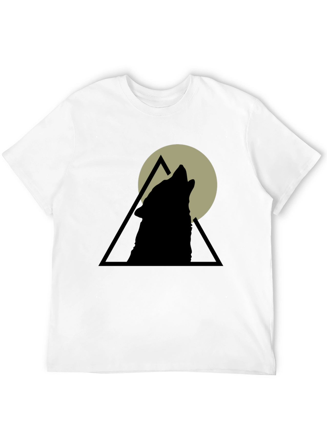 Black Wolf Howl Graphic Tee - Black Cotton T-Shirt view 12