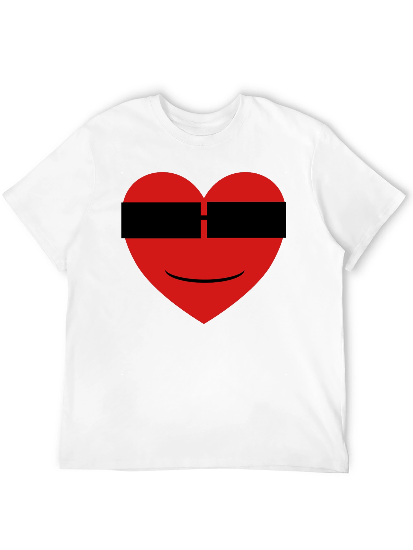 Black Cool Heart Graphic Black T-Shirt view 12