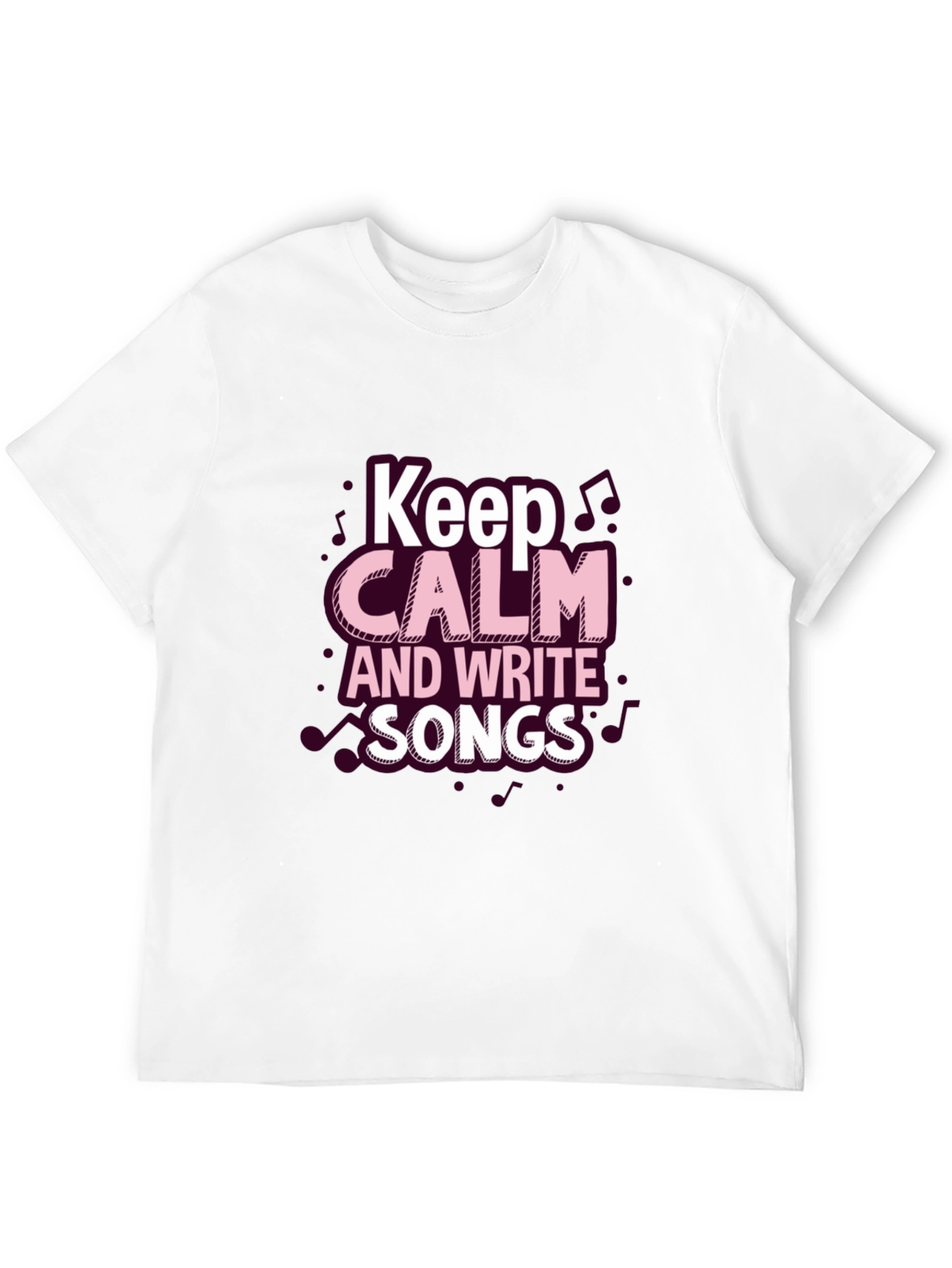 Black Keep Calm & Write Songs Black T-Shirt view 12