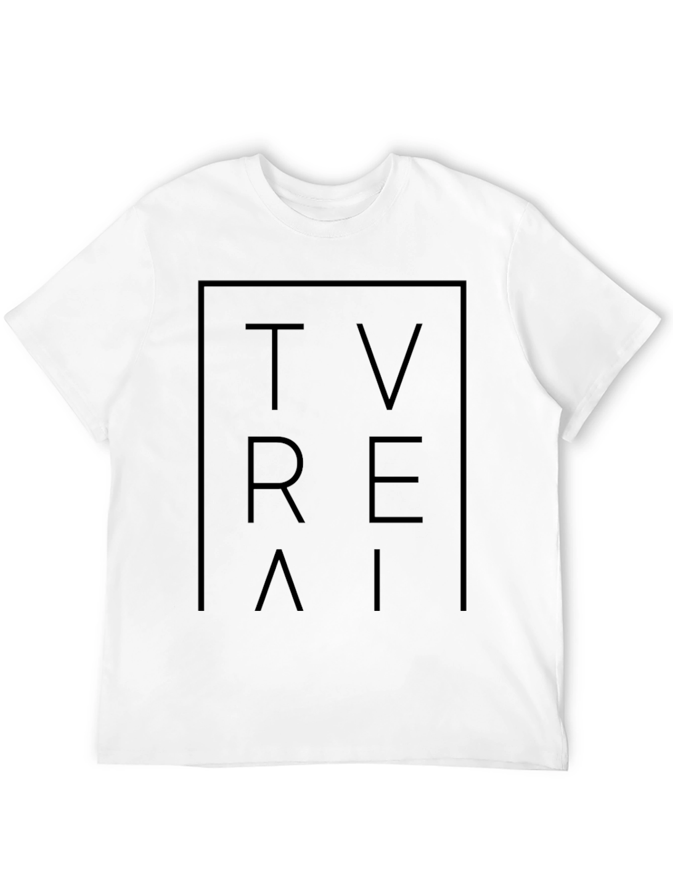 Black Trendy TVRAI Graphic Tee - Black Cotton Blend view 12