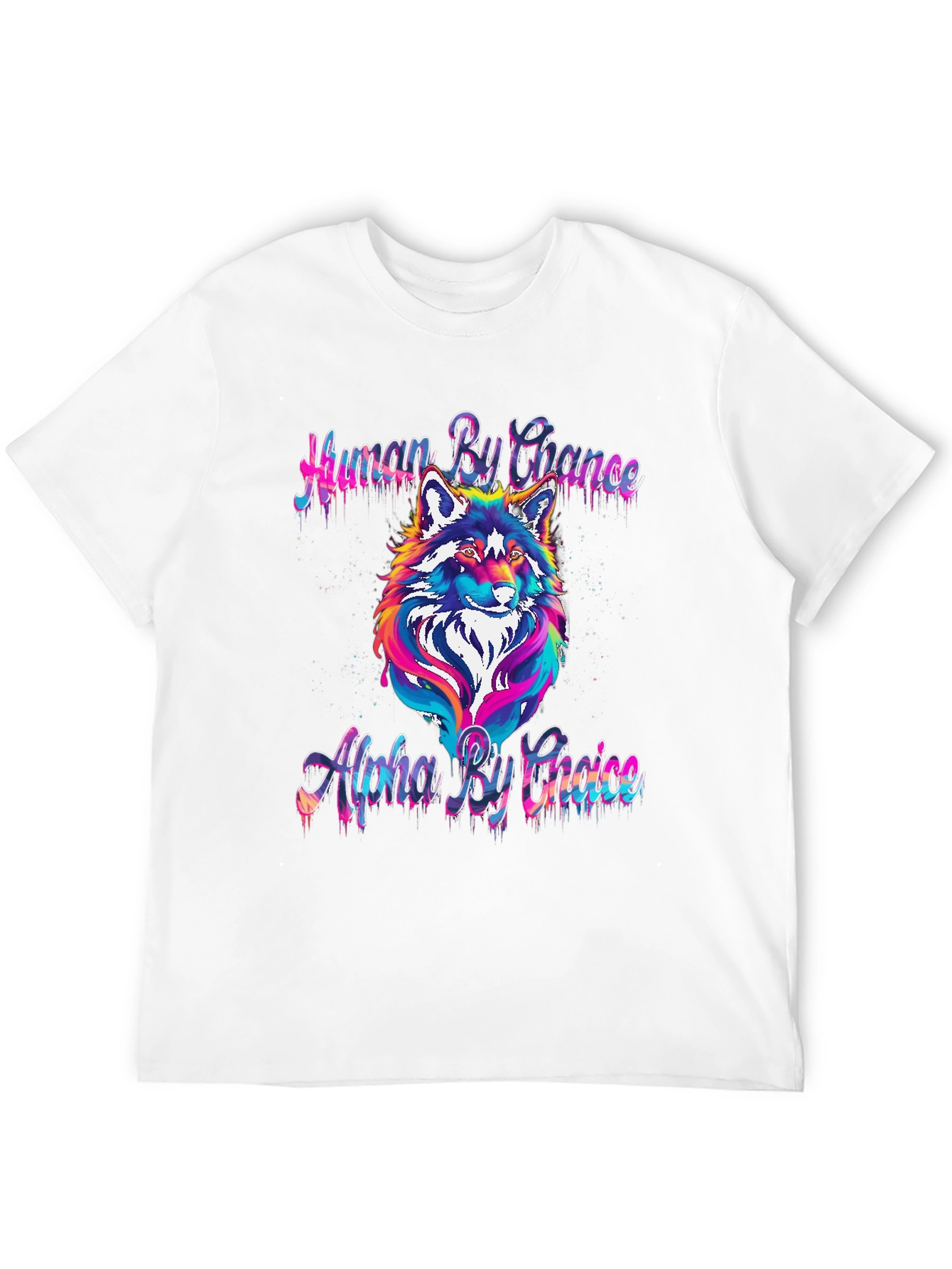 Black Human by Chance Alpha by Choice Wolf Graphic Tee view 12