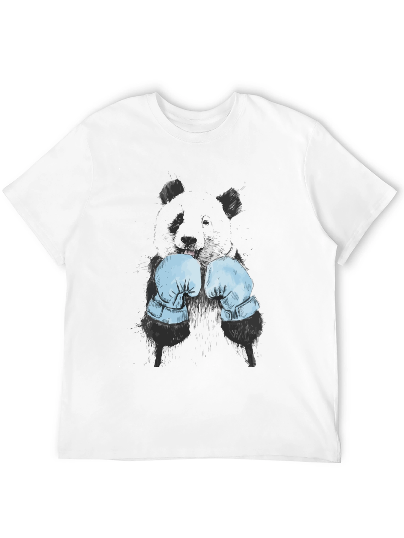 Black Boxer Panda Graphic T-Shirt view 12