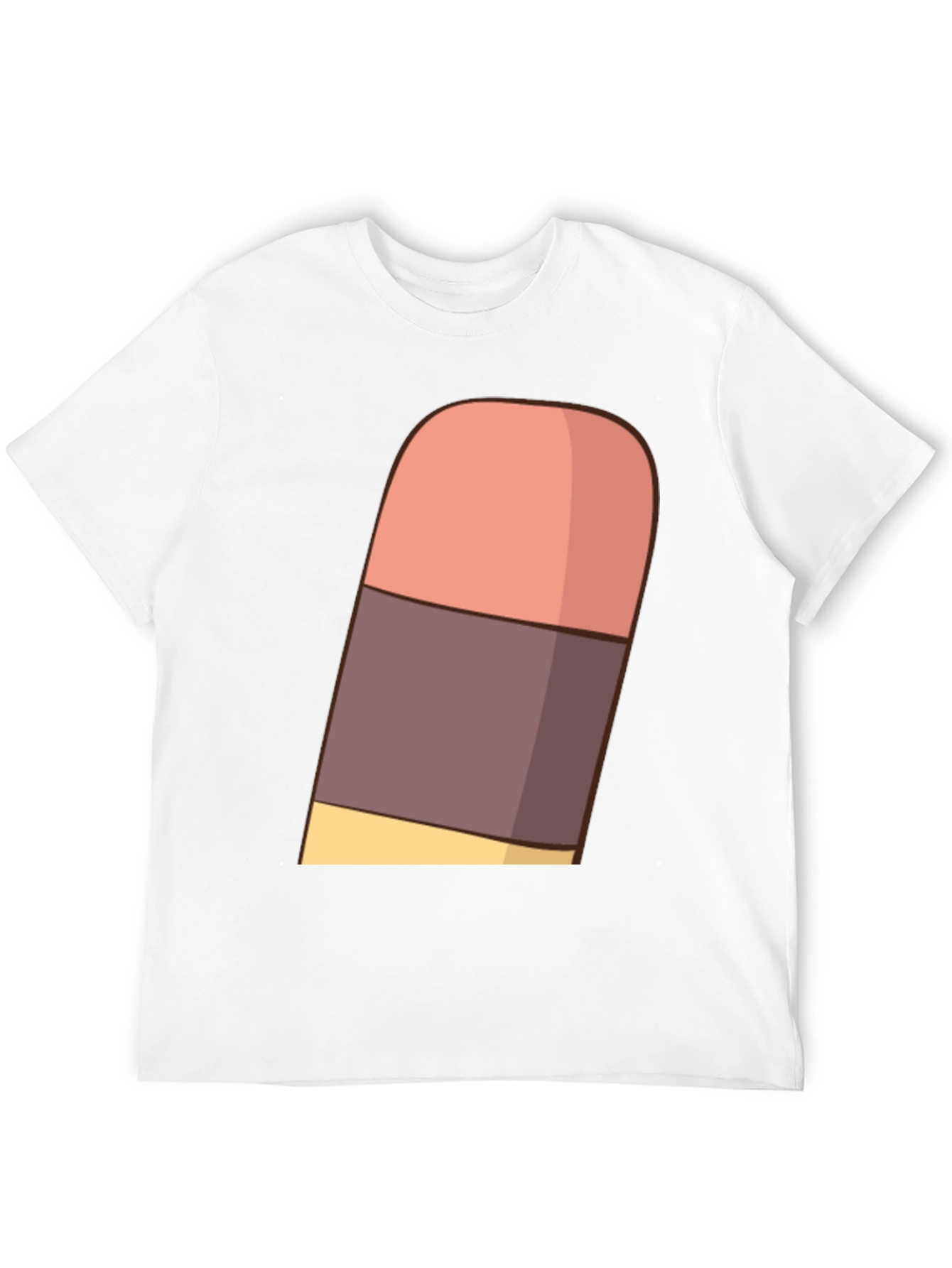 Black Cartoon Eraser Graphic T-Shirt - Black Cotton Blend view 12