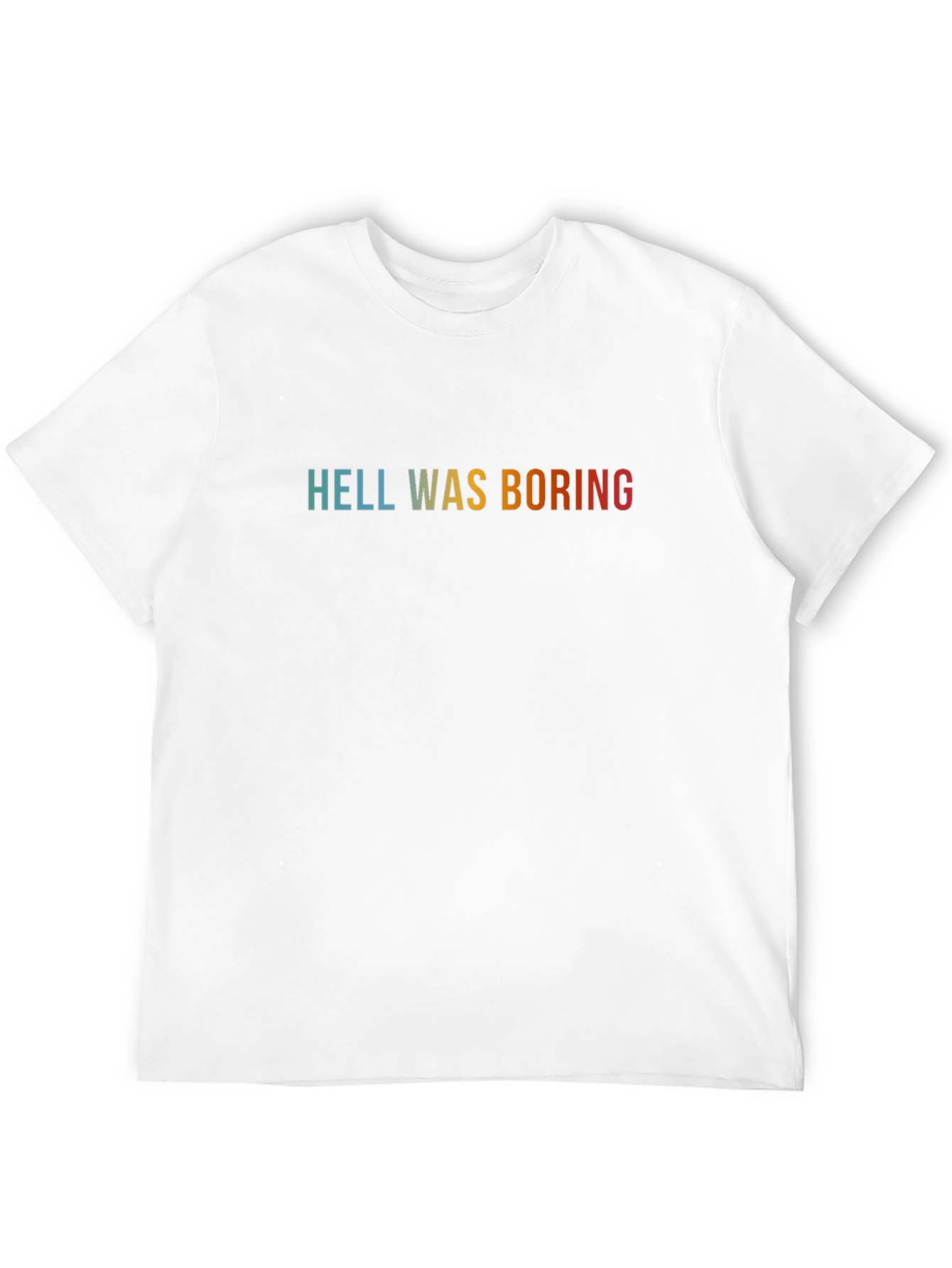 Black Hell Was Boring Graphic Tee - Soft Cotton T-Shirt view 12