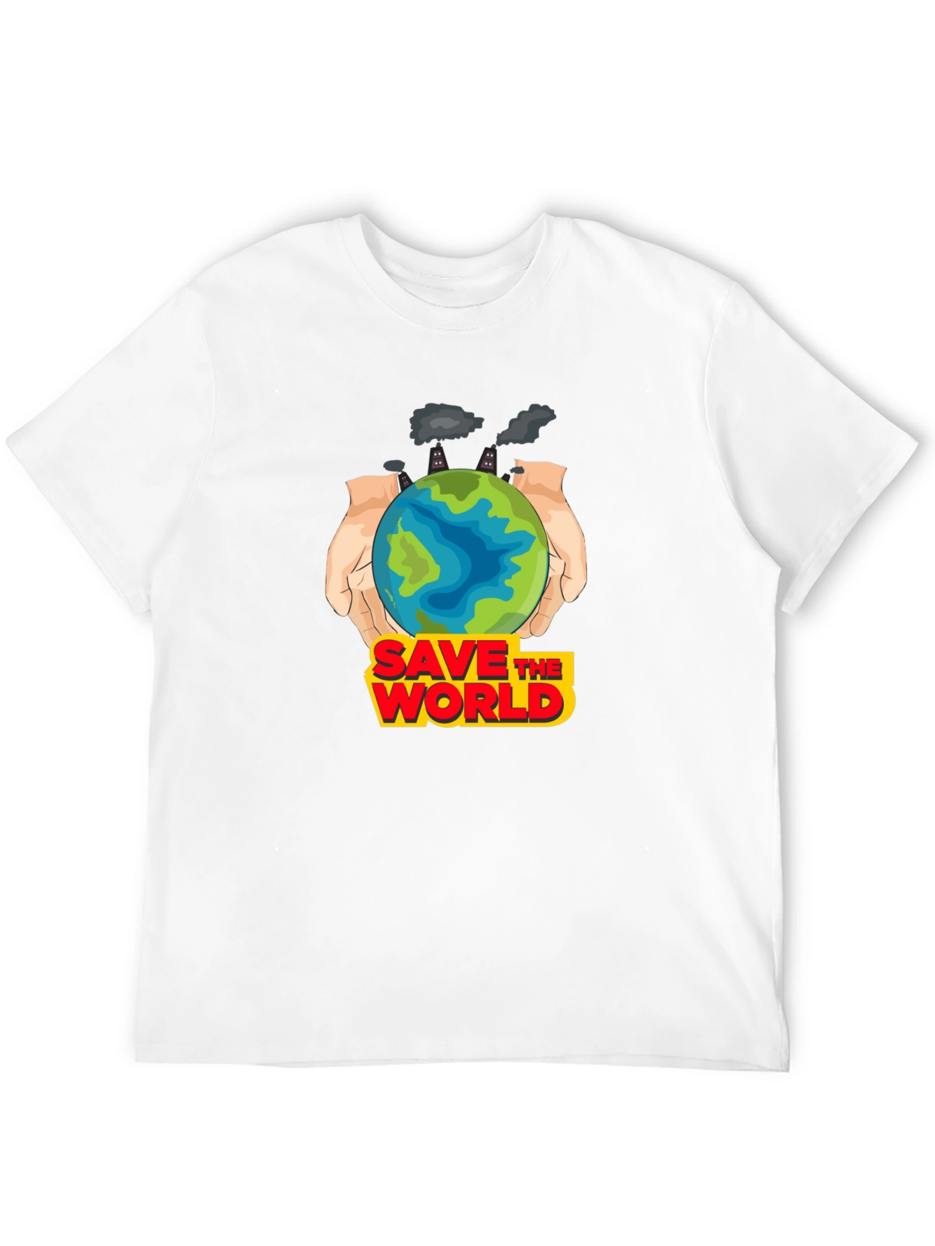 Black Save the World Graphic T-Shirt - Earth Day Apparel view 12