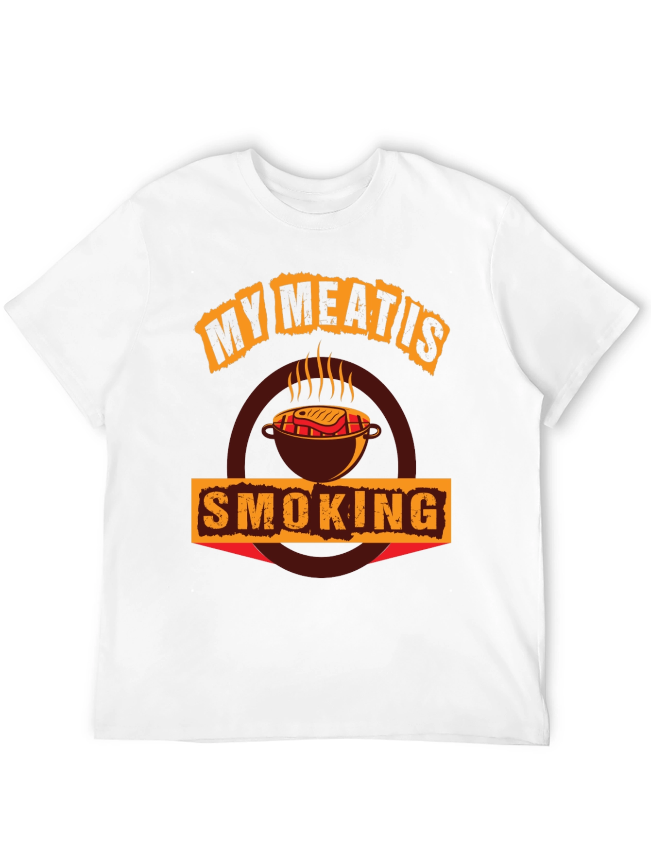 Black My Meat Is Smoking BBQ T-Shirt view 12