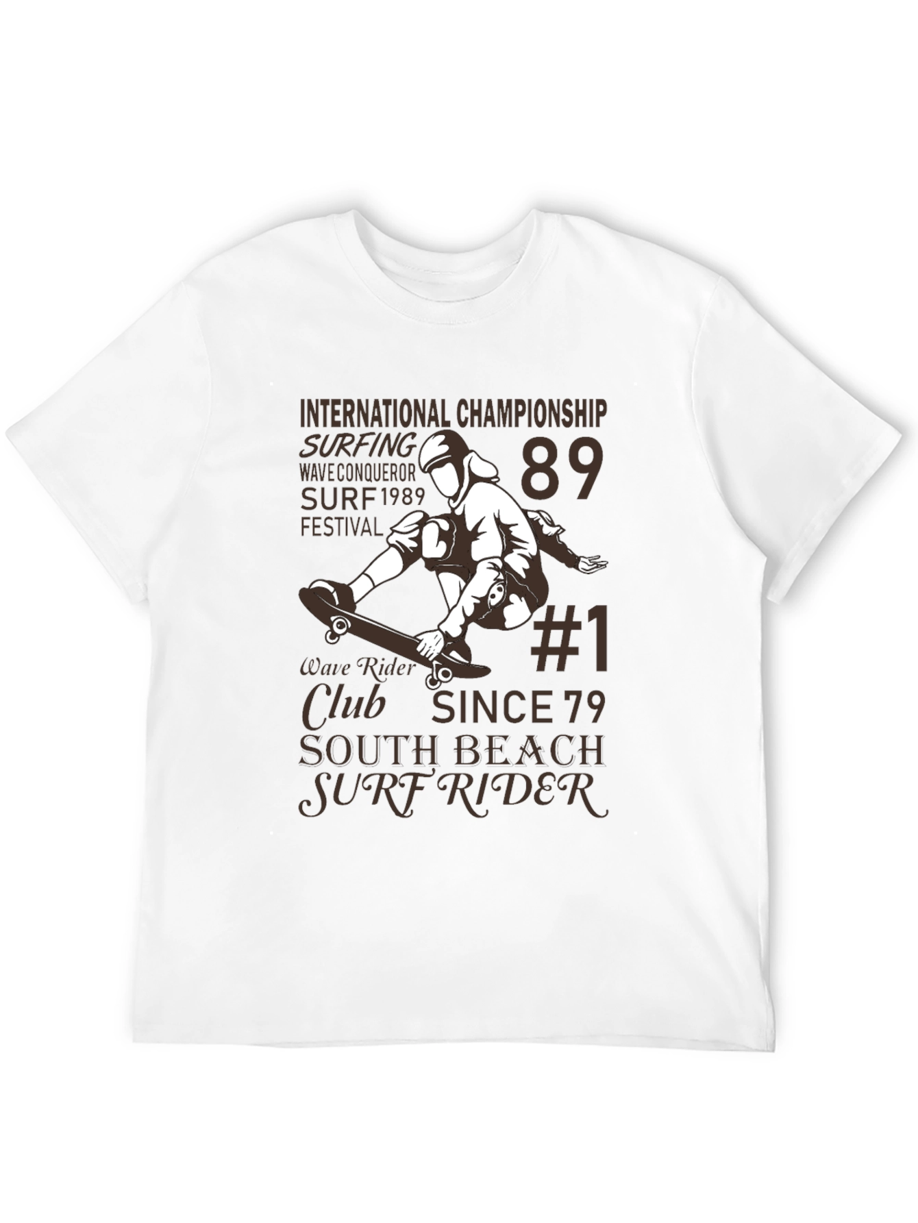 Black Surf Rider T-Shirt: International Championship Design view 12