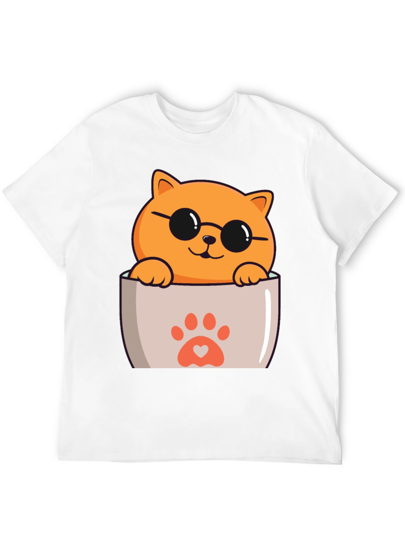Black Cool Cat Pocket T-Shirt view 12