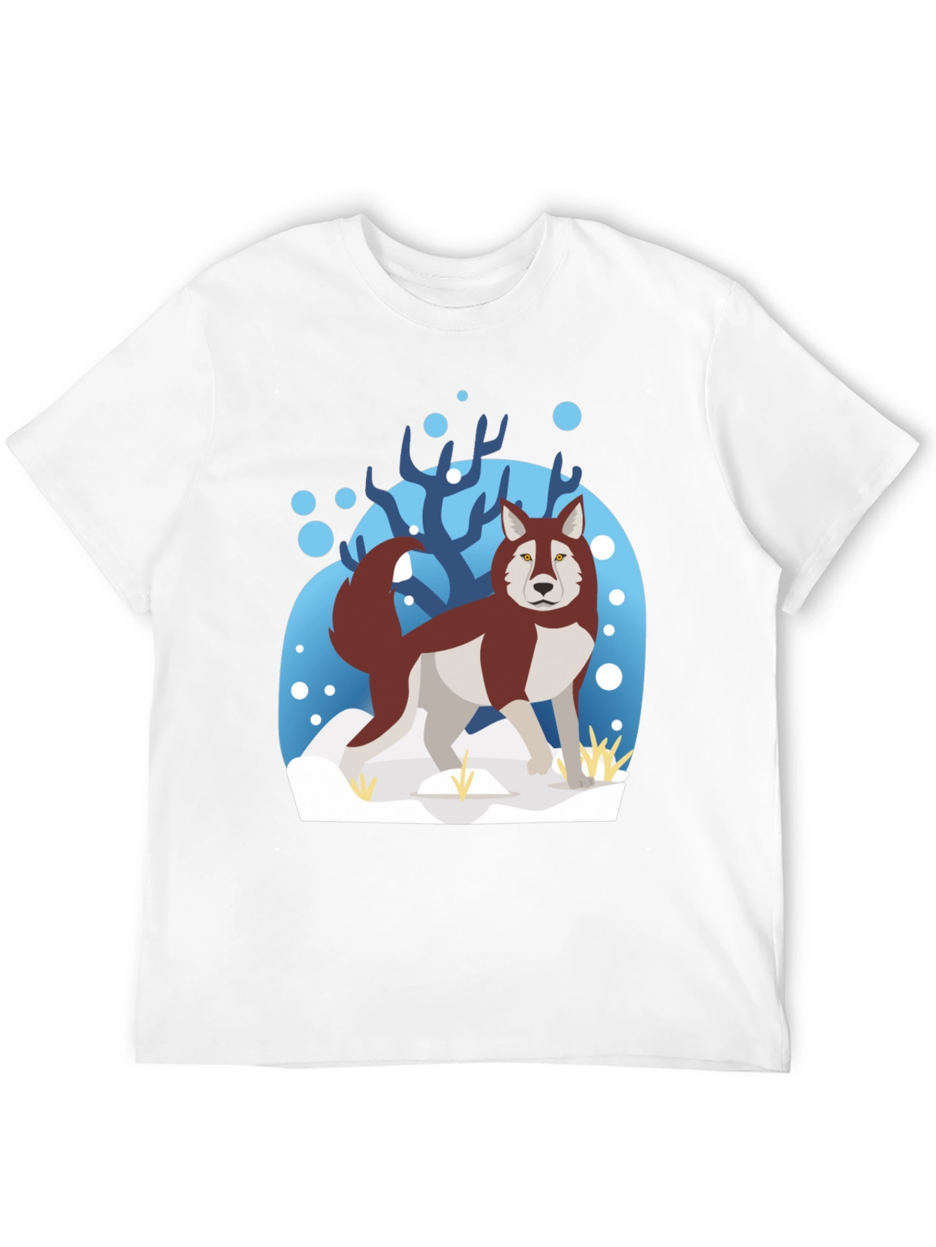 Black Husky Winter Scene Graphic Tee view 12