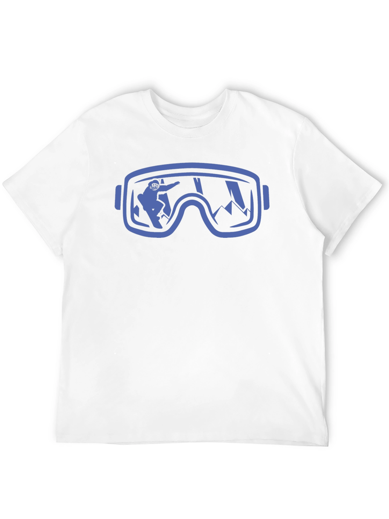 Black Snowboard Goggles Graphic Tee - Black Cotton Shirt view 12