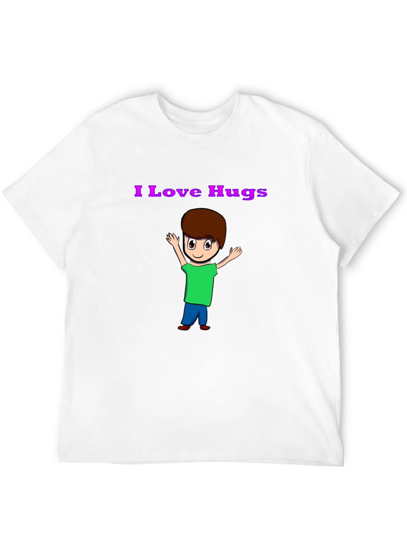 Black I Love Hugs Graphic T-Shirt view 12